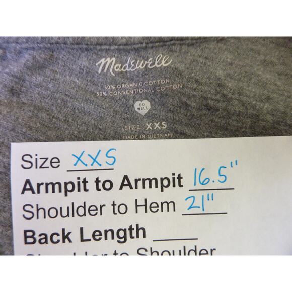 Madewell Gray V-Neck Tank Top XXS - Picture 5 of 5